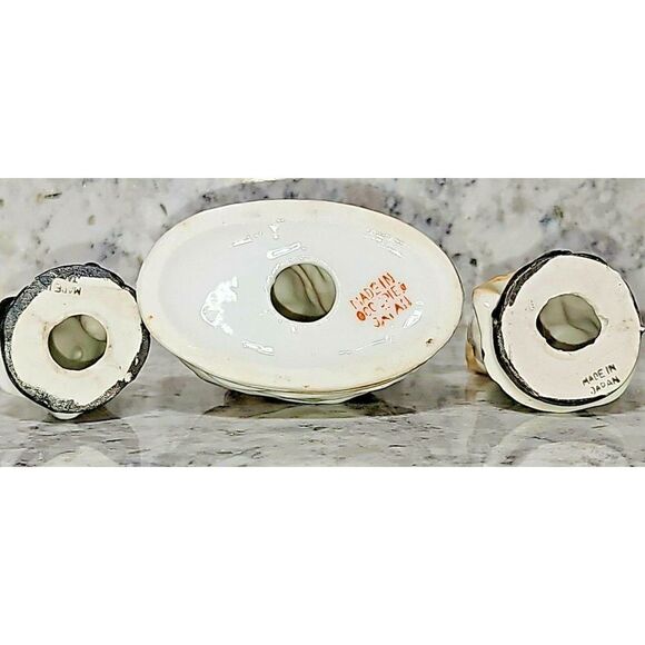 Occupied Japan Vintage Victorian Court Figurines 3"- 4" Lot of 3 Pieces. - Picture 5 of 7